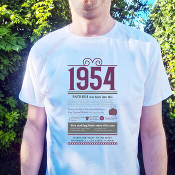 70th Birthday Gift T Shirt Of The Year 1954, 10 of 11