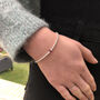 Silver Garnet Gemstone January Birthstone Bracelet, thumbnail 2 of 11