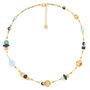 Short Ball Necklace In Green, Black And Gold Colours, thumbnail 3 of 3