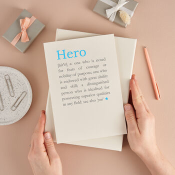 Personalised Hero Definition Fathers Day Card, 2 of 6