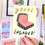 You're Engaged Greeting Card, thumbnail 2 of 3