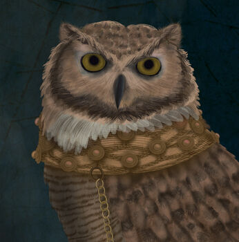 Archie Buckingham And Owl Limited Edition Print, 3 of 6