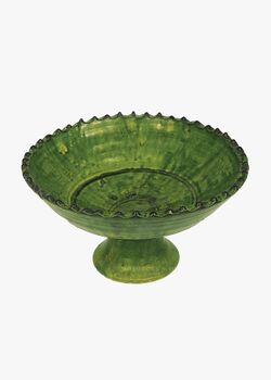 Tamegroute Jagged Edge Pedestal Fruit Bowl, 4 of 5