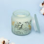 G Decor Crane Fresh Cotton Frosted Glass Big Jar Candle, thumbnail 1 of 3