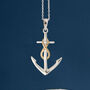 Sterling Silver Infinity Anchor Necklace, thumbnail 3 of 11