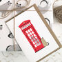London Phone Box Cat Card, thumbnail 1 of 3