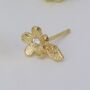 Diamond Cherry Blossom Stud Earrings, 18ct Gold, thumbnail 3 of 7