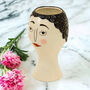 Ceramic Doodle Woman's Face Vase, thumbnail 1 of 4