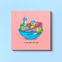 Dinosaur Bowl Card | Cute Greeting Cards, thumbnail 1 of 4