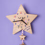 Children's Personalised Oak Wood Star Rainbow Clock, thumbnail 1 of 8