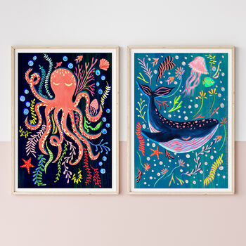 Sea Animal Nursery Print Set Of Six, 6 of 9