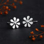 Sterling Silver Daisy Stud Earrings, thumbnail 1 of 10