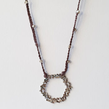 Organic Silver Cord Necklace, 3 of 3
