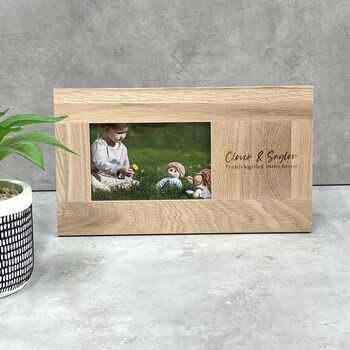 Personalised Solid Oak Wooden Frame, 2 of 5