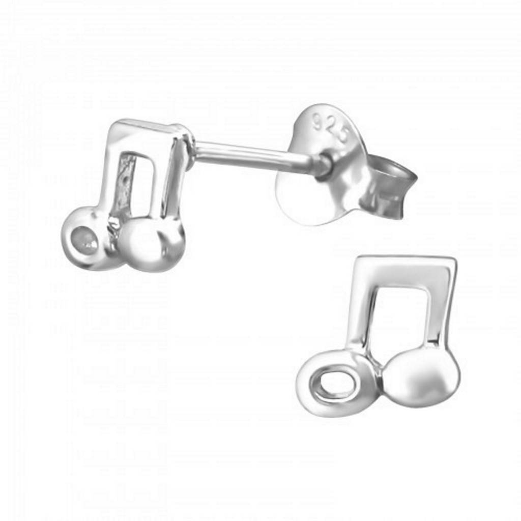 Music Note Earrings In Sterling Silver By Lucy Loves Neko