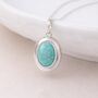 Personalised Sterling Silver Amazonite Gemstone Locket Necklace, thumbnail 1 of 8