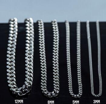 Mens 5mm Stainless Steel Cuban Chain Necklace, 5 of 6