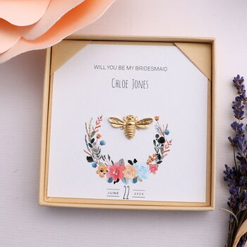 Handmade Personalised Bridesmaid Wedding Token Gift Box, 10 of 12