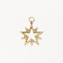 Stella Starburst Charm 12ct Gold Plated, thumbnail 2 of 3