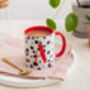 Dalmatian Spotty Printed Initial Ceramic Mug, thumbnail 3 of 6