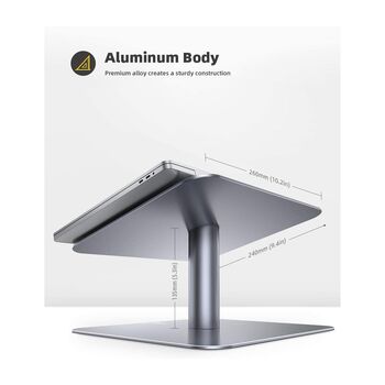 Grey 360 Rotating Laptop Stand, 7 of 7