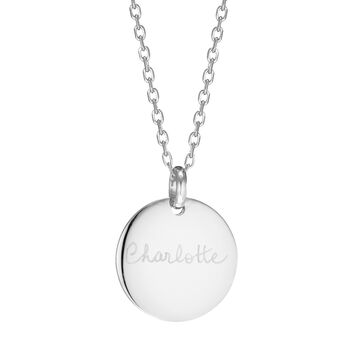 Personalised Engraved Disc Necklace, 5 of 9
