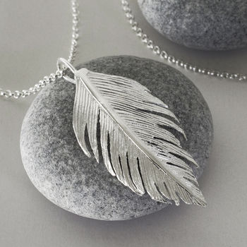 Sterling Silver Angelic Feather Necklace By Martha Jackson Sterling ...