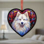 Samoyed Stained Glass Effect Heart Suncatcher, thumbnail 5 of 5