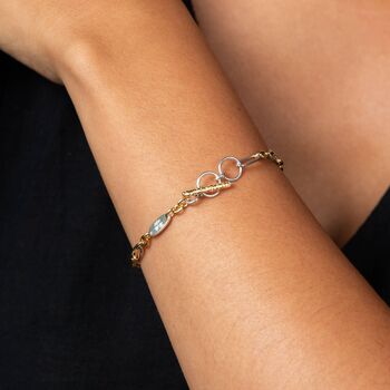 Gold And Silver Plated Dandelion T Bar Bracelet, 2 of 5