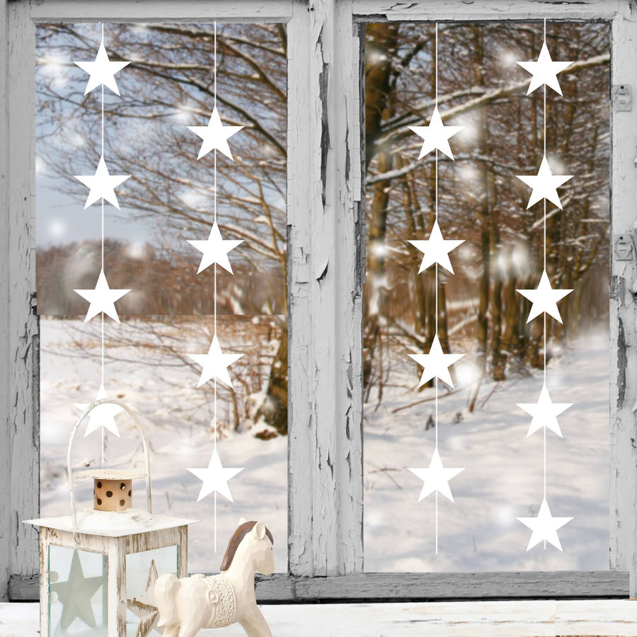 Christmas Star Garland Wall Stickers, 1 of 3