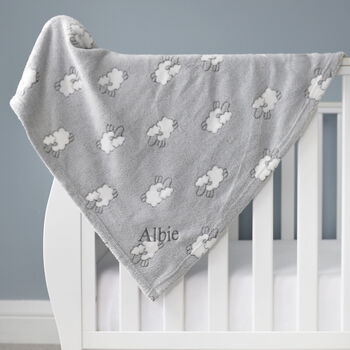 Personalised Soft Lamb Baby Blanket, 5 of 7