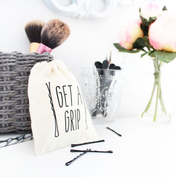'Get A Grip' Essential Hair Grip Bag With Grips, 2 of 3