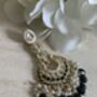Meenakari Black Gold Plated Dangle Indian Earrings, thumbnail 4 of 7
