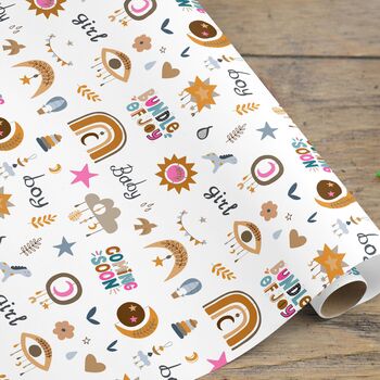 Baby Shower Gift Wrapping Paper Roll Or Folded, 3 of 3