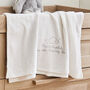 Personalised Christening Ivory Cellular Blanket, thumbnail 1 of 4