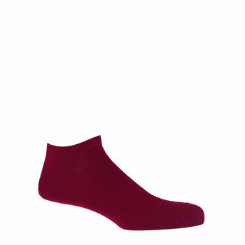 Oxford Stripe And Classic Burgundy Men's Trainer Socks, 2 of 7