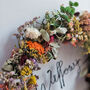 Personalised Dried Flower Wire Wreath, thumbnail 4 of 4