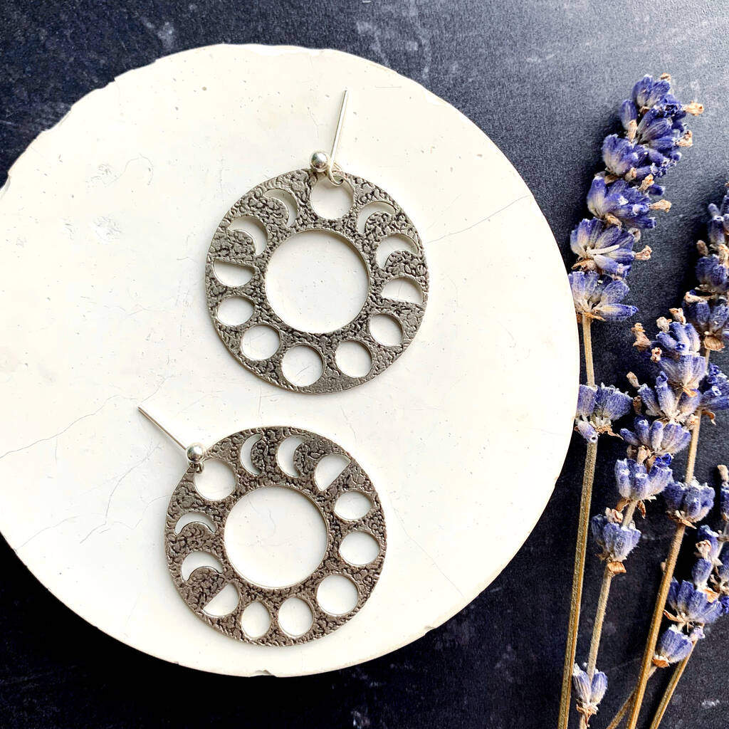 Moon phase earrings Clearance