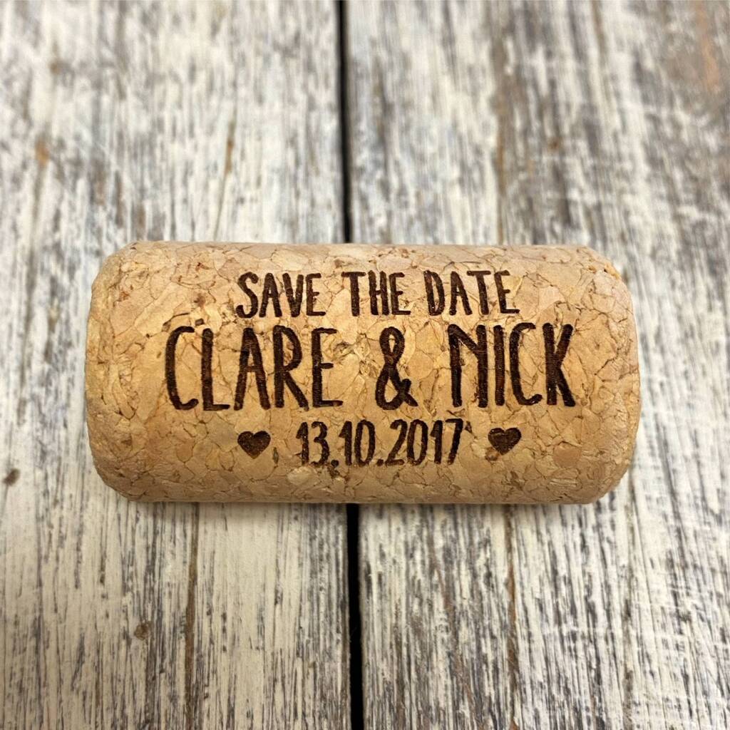 Engraved Corks Save The Dates / 'Thank You' Favour, 1 of 3