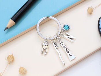 Dentist Personalised Keyring, Dental Nurse, Graduation, 2 of 12