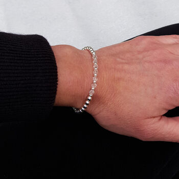 April Silver And Crystal Birthstone Bracelet, 2 of 5