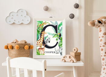 Tropical Jungle Animal Personalised Posters, 6 of 8