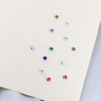 May Birthstone Emerald Green Stud Earrings, 5 of 12