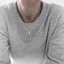 Sterling Silver Triangle Drop Necklace, thumbnail 3 of 8