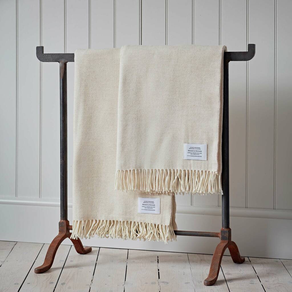 Cream Throw By Bottle Green Homes