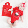 Personalised 'Little Pudding' Christmas Baby Grow, thumbnail 1 of 6