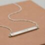 Personalised Silver Bar Initial Name Necklace Crystal, thumbnail 9 of 9