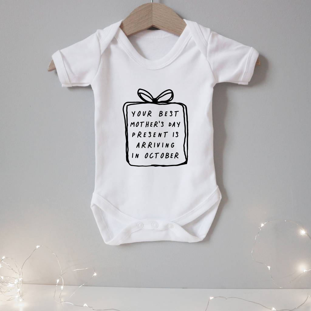 Personalised Occasion Baby Announcement Bodysuit By Paper and Wool ...