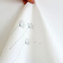 Embroidered Linen Cow Parsley Tea Towel, thumbnail 3 of 5