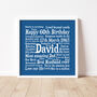 Birthday Personalised 60th Word Art Gift, thumbnail 4 of 4